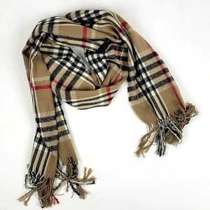 Tan plaid scarf